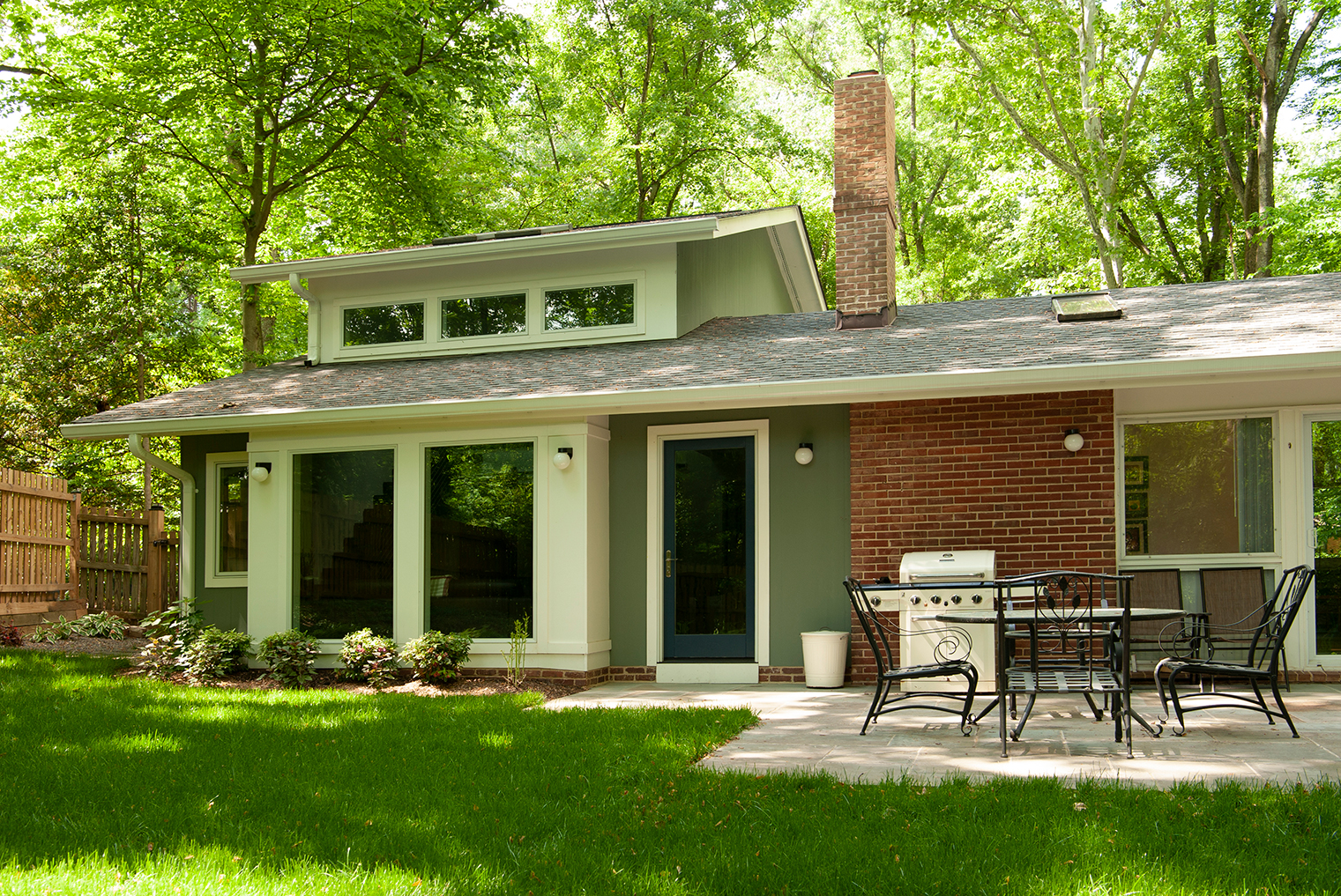 Loft addition, view from back of house